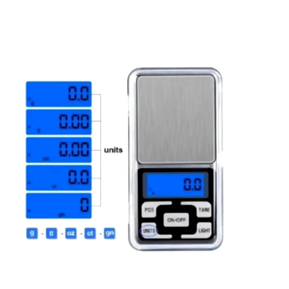 Mini Balança Digital De Bolso E Alta Precisão 0,1g Até 500g