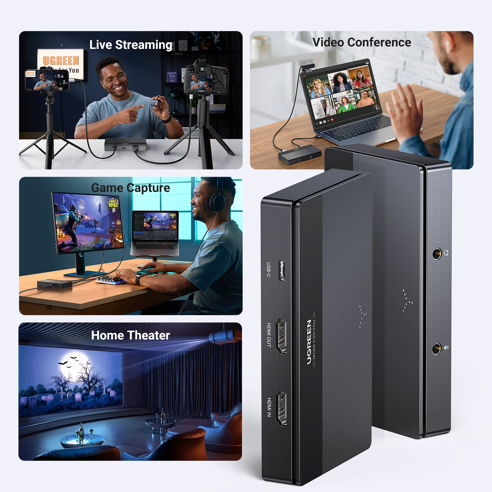 UGREEN Placa de Captura de Vídeo HDMI 4K 60Hz, Conversor HDMI para USB/Tipo-C - Imagem 20