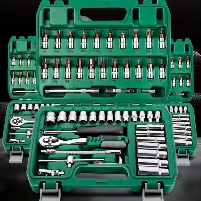 46/53/150 pçs/set ferramenta de reparo do carro catraca chave inglesa - Imagem 8