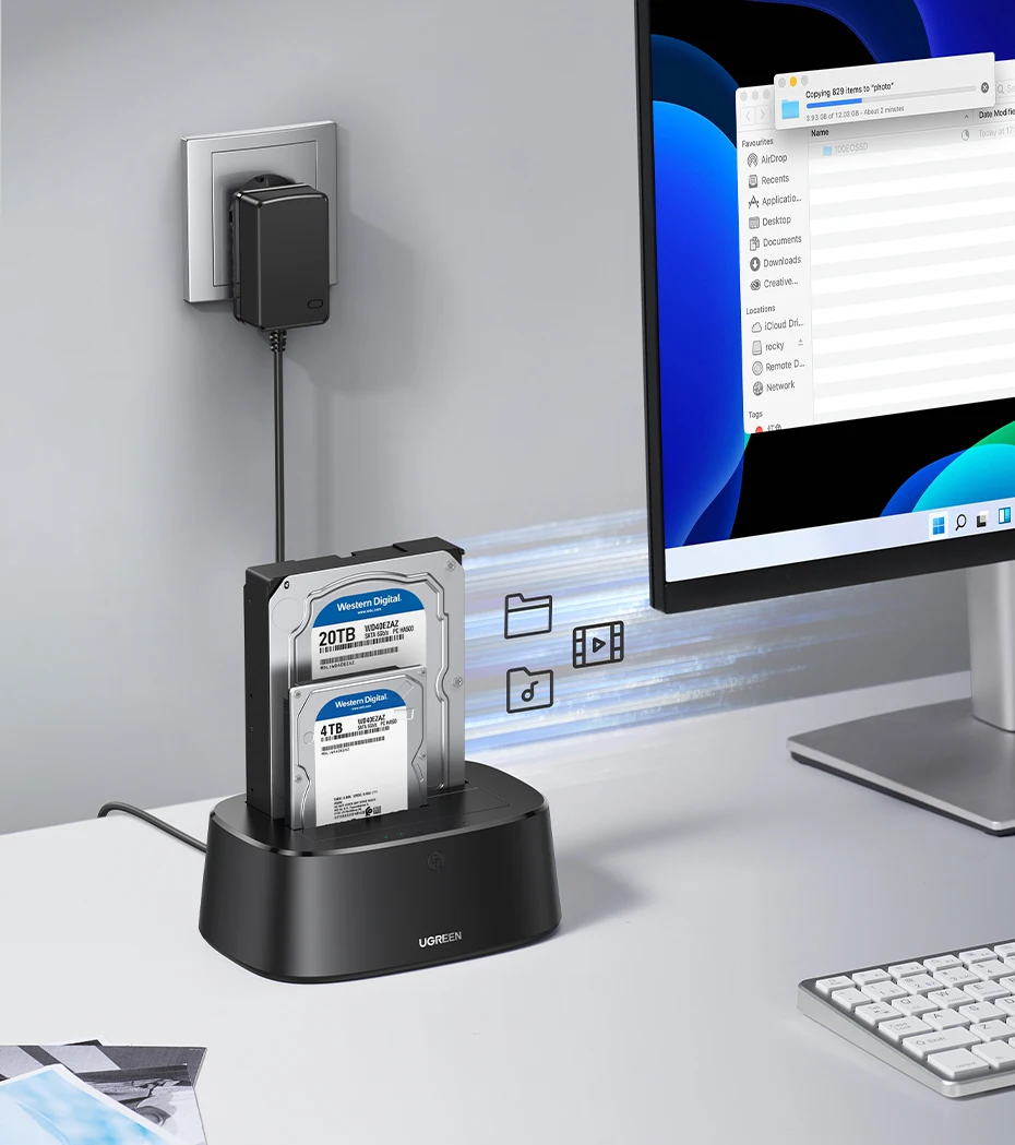 Gabinete docking station hdd usb 3.0 adaptador disco SSD - Imagem 25