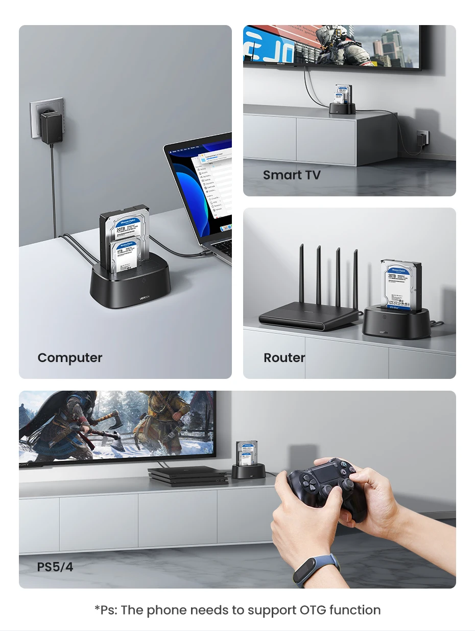Gabinete docking station hdd usb 3.0 adaptador disco SSD - Imagem 29