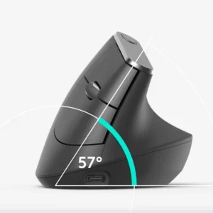 Mouse vertical Sem Fio 2.4G Ergonômico 4000DPI 6 Botões Mute, MacBook,Tablet,Laptops,PC