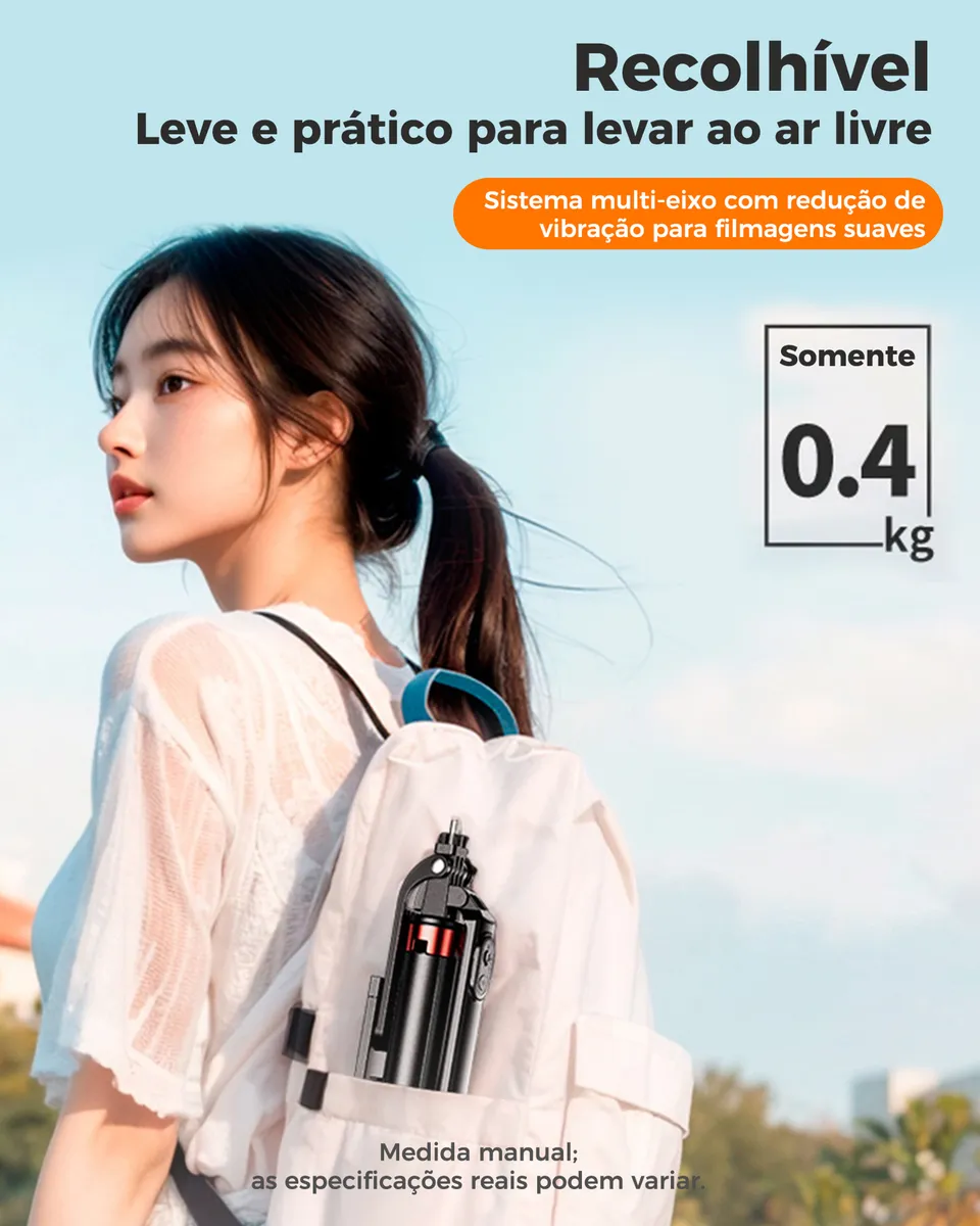 tripé extensível para transmissão ao vivo com controle remoto Bluetooth - Imagem 7