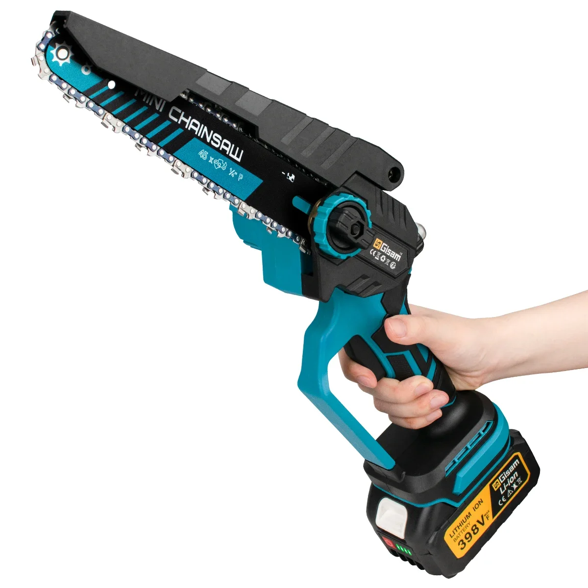 Motosserra Elétrica Sem Fio Brushless, 8 ", Portátil, Jardim, Madeira - Imagem 9